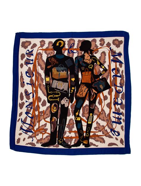 Hermès Monsieur et Madame Cashmere Shawl 